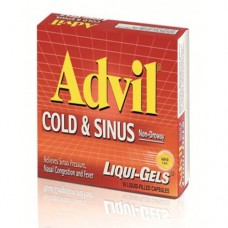 Адвил ибупрофен взрослый "Анти-грипп", Advil Ibuprofen For Adults "Cold&Sinus" 16 gel capsules